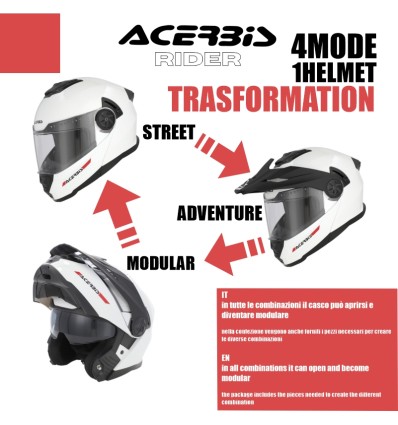HELMET ACERBIS RIDER MODULARE GS MOTORRAD